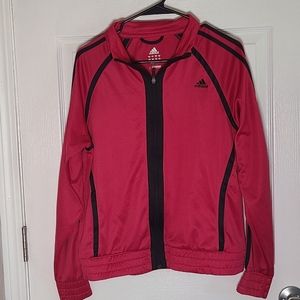 adidas Pink and Black Large Zip Up